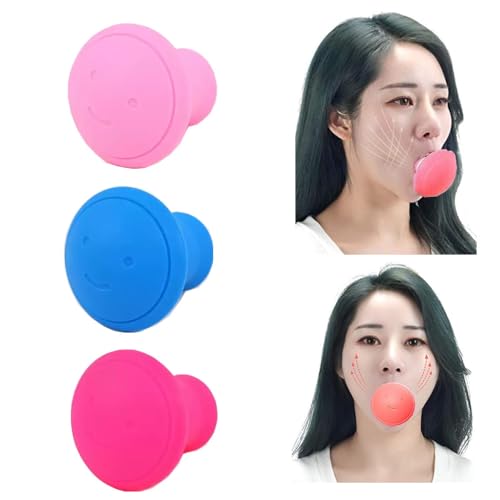 Ejercitador de tonificación facial y cuello para mujer, herramienta de ejercicio de doble mentón en forma de V, elimina los pliegues nasolabiales, aprieta la piel facial, herramienta portátil