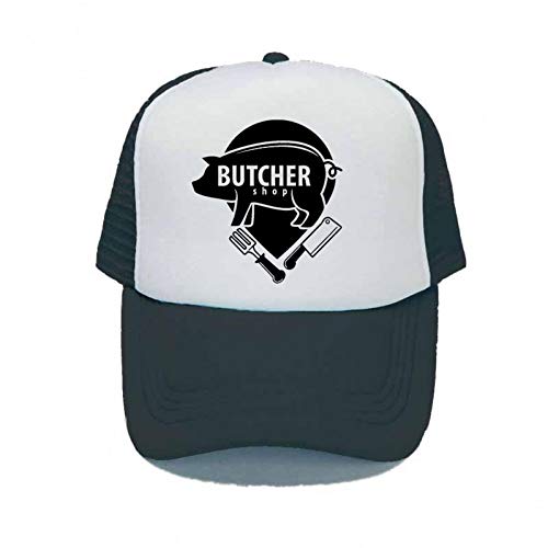 Gorra de Beisbol Carnicería Anuncio Snapback Cap Tienda de Carne Fresca Sombreros de Camionero Animal Cerdo Cerdo Cortado Cuchillo Sombrero al Aire Libre