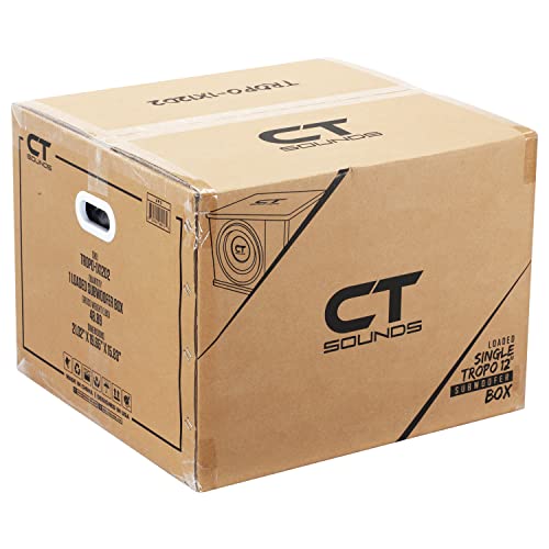 Image of CT Sounds Single 12 inch 1300W Loaded Tropo Series Ported Car Subwoofer Box - TROPO-1X12D2