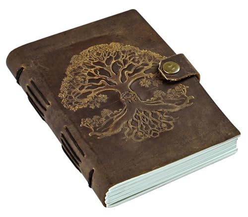 Journal relié en cuir Arbre de vie, le carnet de croquis vintage idéal pour offrir