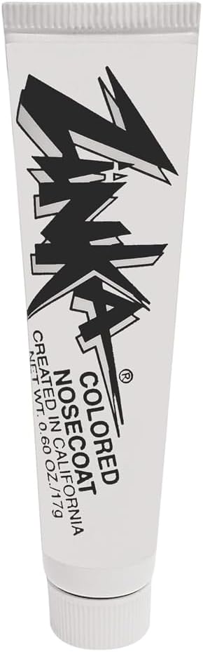 Zinka Colored Zinc Oxide Sunblock – High Zinc Formula for Nose and Face, Water & Sweat Resistant, White