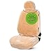 Produktbild Walser Autositzbezug Teddy, Sitzbezug Kunstfell, Auto-Schonbezug in Lammfell-Optik, Flauschiger Plüsch-Schonbezug vegan beige