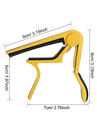 image for Yeshone 8 Pcs Guitar Clamp Capo Aluminum Metal Universal Electric Capo