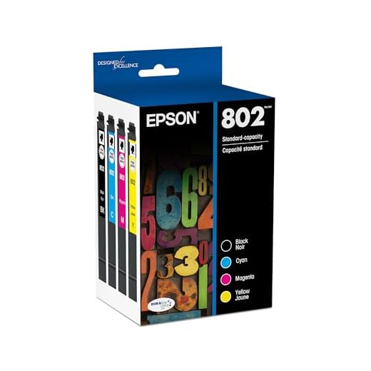 EPSON T802 DURABrite Ultra -Ink Standard Capacity Black & Color -Cartridge Combo Pack (T802120-BCS) for select Epson WorkForce Pro Printers