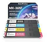SavFinto MX-36NT Toner Cartridge MX-36 MX-36NTBA MX-36NTCA MX-36NTMA MX-36NTYA Replacement for Sharp MX-2615N 3115N 2640N 3140N 3640N 2610N 2615NC 2648NC 3110N 3148NC Printers (BCYM, 4-Pack)