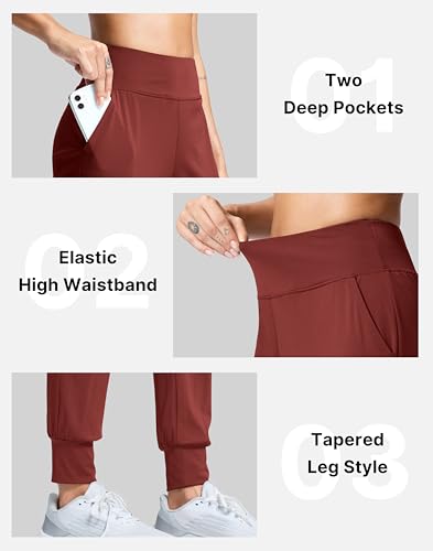 Image of SANTINY Women's Joggers Pants with Pockets Lightweight High Waisted Athletic Gym Workout Pants for Women Yoga Travel
