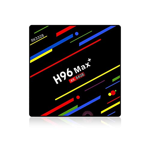 H96 MAX Plus Android 9.0 OS TV Box 4GB RAM 64GB ROM Quad Core RK3328 CPU, 2.4G/5.0G WiFi LAN Bluetooth 4K Media Player