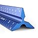 Architectural Scale Ruler, Metal Ruler of Solid Aluminum, Great Drafting Tools with Architect Scale, Laser-Etched Ruler 12 inch Triangle for Blueprint (Imperial)