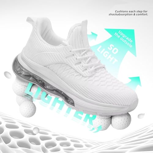 Image of Womens Slip On Walking Shoes Air Running Casual Fashion Tennis Sneakers Comfortable Non Slip Work Athletic Trainers