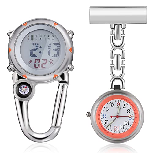 Montre de poche numérique au design pratique et résistant à clip