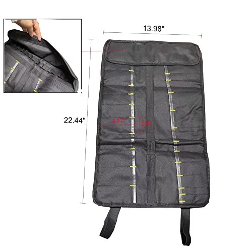 Senvitate Knife Roll, Chef's Knife Bag, 22 Knife Slots For Knives And Kitchen Utensils,Durable Knife Storage Case With Handle, Knife Carrier Perfect For The Traveling Chef (Blue) #TOP3