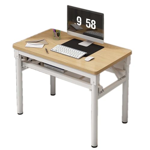 RiouPsithuric Escritorio de computadora Compacto con Espacio de Almacenamiento, Mesa de Trabajo Plegable para Oficina en casa y Juegos, Escritorio de Estudio para Espacios pequeños, estación de