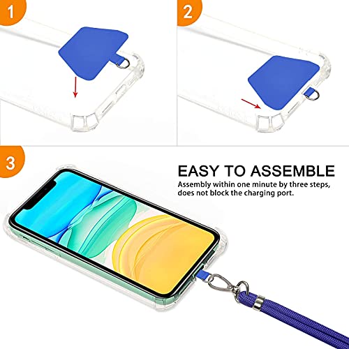 Takyu Phone Lanyard, Universal Cell Phone Lanyard With Adjustable Nylon Neck Strap, Phone Tether Safety Strap Compatible For Most Smartphones (Blue) #TOP5
