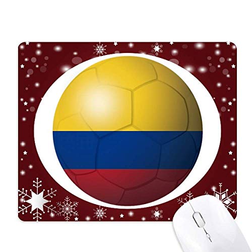 Tapis de souris Colombie football avec motif neige finitions premium