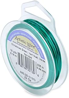 Artistic Wire Silver Plated Tarnish Resistant Colored Copper Craft Wire, 18 Gauge / 1 mm, 20 ft / 6.1 m