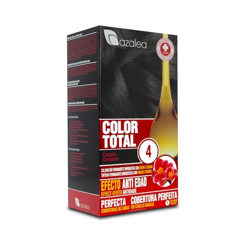 ALEA - Tinte Pelo Mujer - Color Total - Nº 4 - Color Castaño - Coloración Permanente en Crema - Aceite Argán y Tsubaki - Cobertura Total de Canas - Aclara 3 Tonos en Cabellos Naturales