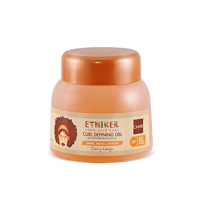 ETNIKER Curl Defining Gel | Afro-teksturoidut, Kiharat & Aaltoilevat hiukset | Ohjaus, Veistos & M&auml;&auml;ritelm&auml; | Kookosp&auml;hkin&auml; & pellavansiemen | EI alkoholia, EI parabeeneja, EI j&auml;&auml;mi&auml; | L'MAR | Koko: 10,5 unssia 300g