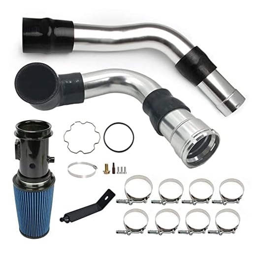 Top10 Racing Air Intake with Cold Side Intercooler Pipe Upgrade Kit Compatible with 2011-2016 Ford 6.7L Powerstroke Diesel 6.7 Powerstroke Diesel F-250 F-350 F-450 F-550 (Blue)