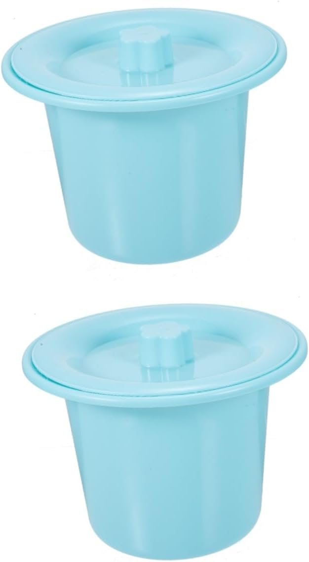 2pcs Urinal Pot Lid for Adults and Boys and Girls Covered Chamber Pot for Home Use Portable Design for Travel and Camping Easy to Move Odor Isolation Construction