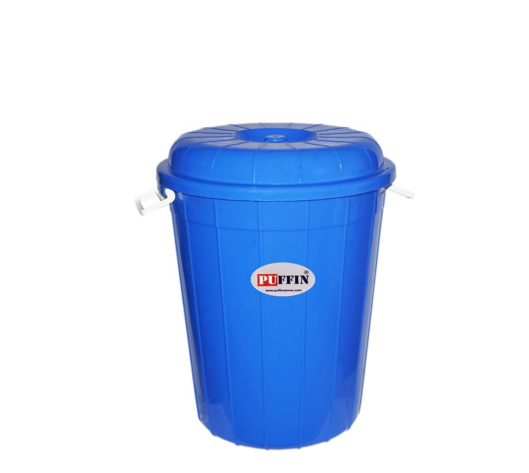 Puffin Multipurpose Blue 50LTR Kitchen Plastic Storage Wide Mouth Bucket Drum (B0BLV3GLCJ) Amazon Price History, Amazon Price Tracker