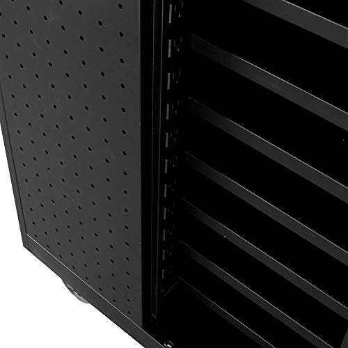 Image of Learniture Structure Series 24-Device Tablet Assembled Charging Cart - Black (LNT-NOR1007BK-SO)