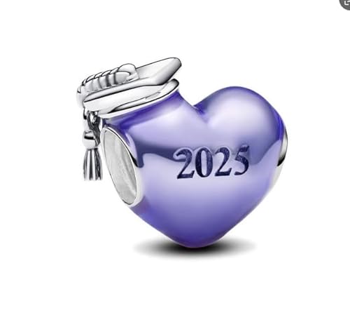 PHCLASY 2025 Graduation Charm Compatibile con Bracciali e Collane Europei, Stagione di Laurea Per le Donne