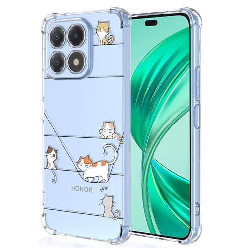 YUXING Custodia Trasparente TPU Per Oppo A6 Pro 5G - Morbida Antiurto Con Airbag, Motivo Carino Cool (Gatto), Sottile E Leggera
