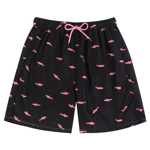 Dissolving Swim Trunks Prank Stuff Funny Shorts Gag Gifts for Brother Boyfriend Bachelor Beach Party in The Swimming Pool(Black Shark Large)