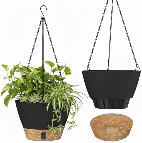 ZMTECH 8" Hanging Planter 8" Hanging Planter with Drainage Holes ...