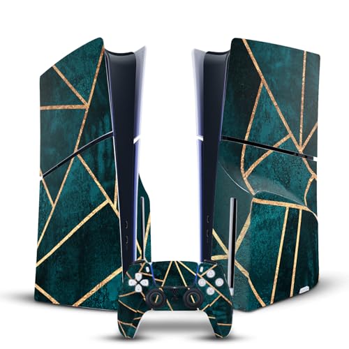 Autocollant PS5 Slim motif abstrait bleu canard