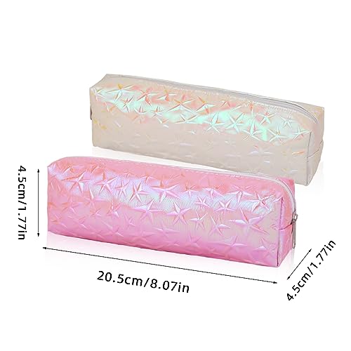 Image of iSuperb 3 Pack Laser Pencil Case Colorful Pencil Pouch Pen Bag Zipper Cosmetic Makeup Pouch (3pcs)