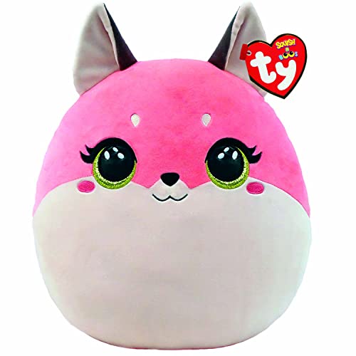 Ty Squish a boos-Coussin Roxie Le Renard 40cm, Rose, TY39323, 40 cm De 3 Ans à 99 Ans