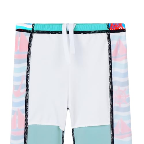 Image of TFJH E Boys Rash Guard Swim Set UPF 50+ Long Sleeve 2 Piece with Pants for Beach 3-14Y