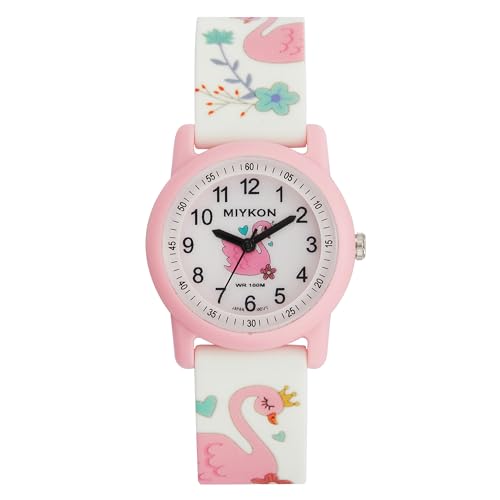 Image of Miykon Kids Watches for Boys and Girls - Educational Time-Telling Gift for Kids Aged 3-15, Toddlers, Preschoolers, and School-Aged Children - Easy to Read Analog Watch, Soft Resin Band, Japanese Quartz, 100M Water Resistant
