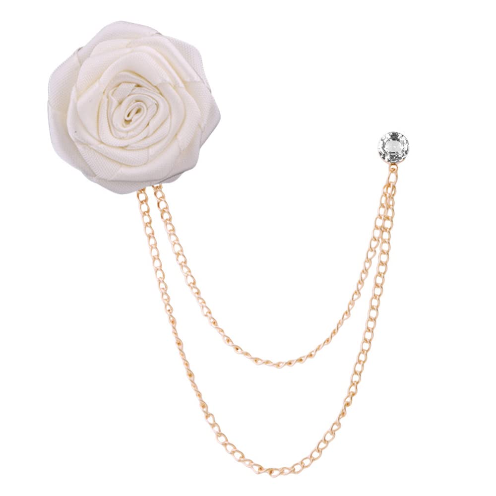 Rose Flower Brooch Pin Wedding Brooches for Men