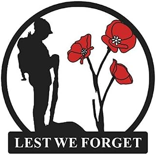 Badgepinworld Poppy Remembrance Flower Soldier Sticker