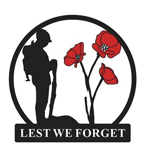 BadgepinworldBadgepinworld Poppy Remembrance Flower Soldier Sticker