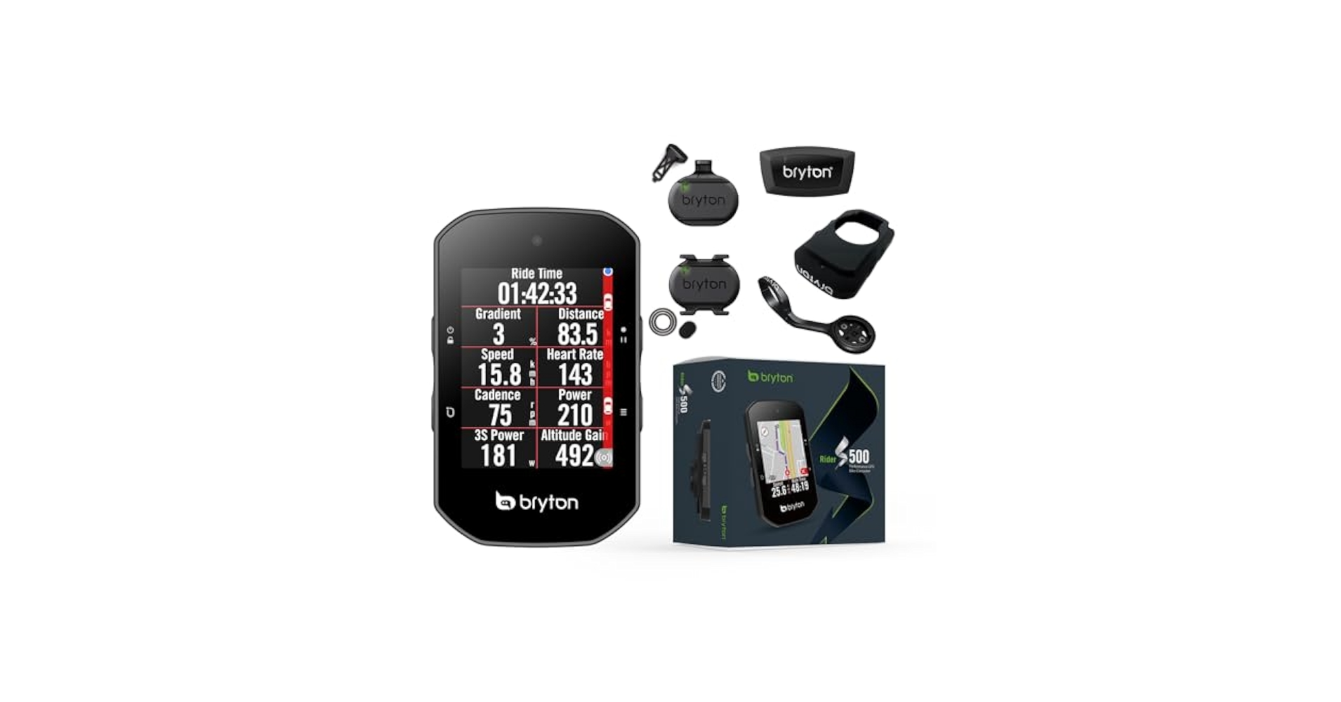 アクセサリー bryton Rider S500 Amazon.com: Bryton Rider S500 感應器套組2.4 吋彩色觸控螢幕