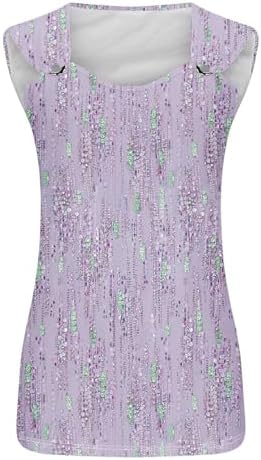 Tank Tops for Women Loose Fit Fashion Printed Shirts Plus Size Casual Sleeveless Tops Summer Crewneck T Shirts — view 2