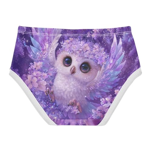 Girls Underwear Soft Cotton Owl Kids Panties in Sizes 2/3t, 4t, 5t, 6 and 82