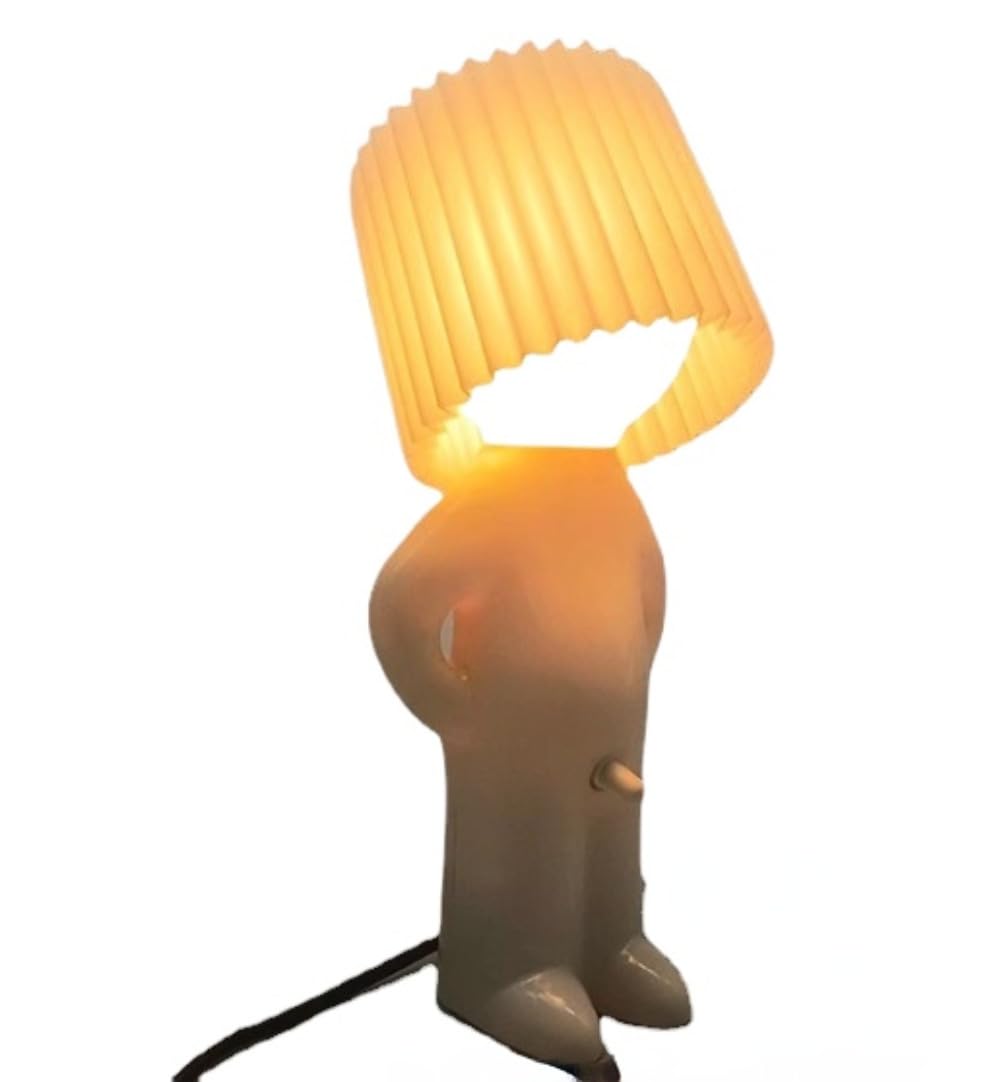1pc Naughty Boy Desk Light Little Shy Man Home Decoration Creative Lamp Small Night Light (Yellow)