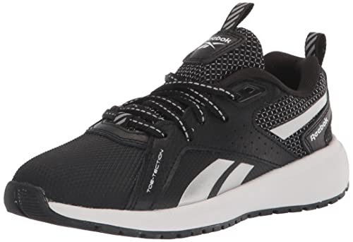 Reebok Boy's Durable XT Running Shoe, Black/Silver Metallic/White, 4.5 Little Kid