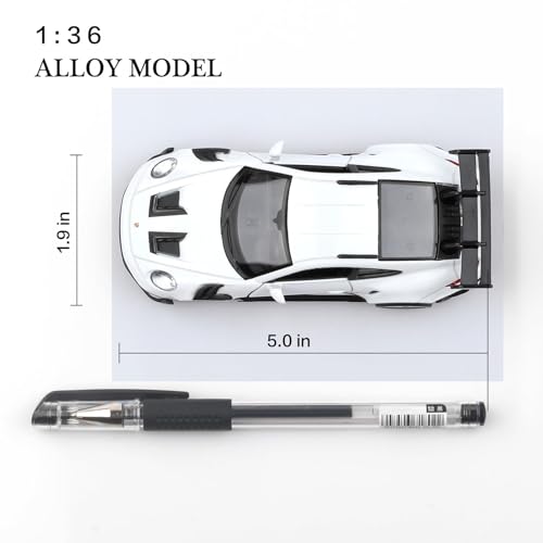 Modelo a escala Porsche 911 GT3 RS 1:36 de metal fundido miniatura 5