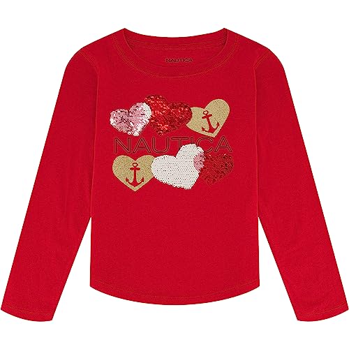 Image of Nautica Girls' Long Sleeve Graphic T-Shirt