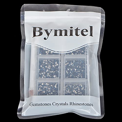 Image of 7200pcs Nail Rhinestones Non-Magnetic Round Glue Flat Glass Nail Art Rhinestones for Jewelry Making with a Pen (6 Sizes 7200pcs, Montana)
