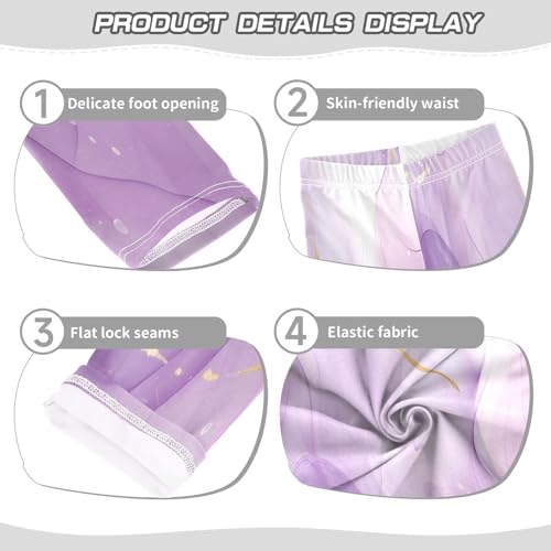 Bolaz Toddler Girls Leggings Printed Yoga Pants Leggings Light Purple Dreamy for Kids3