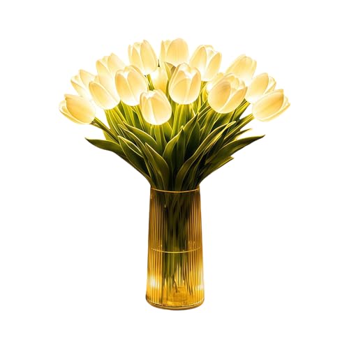 Shntig De 15 hermosas luces LED de flores en tarro de cristal que crean una sensación acogedora para eventos especiales festivos