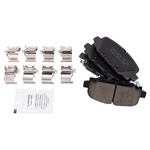 Image of TRQ Rear Brake Pad and Rotor Set Ceramic Compatible with 2018-2022 Jeep Compass