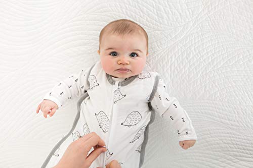 Swaddledesigns Cotton Muslin Zzzipme Sleeping Sack, Wearable Blanket With 2-Way Zipper, Black Hedgehog, Small, 0-6 Months #TOP3