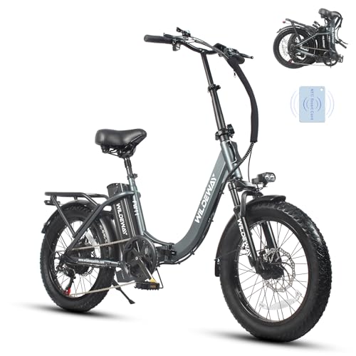 Vélo électrique pliable pour adultes - 50,8 cm - Vélo électrique pliable pour homme et femme - 48 km/h - 15 Ah - Batterie amovible Velo Electrique UL2849 NFC - Déverrouillage